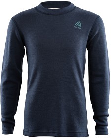 Bilde av Aclima Junior WarmWool Crewneck shirt Navy Blazer / North Atlantic