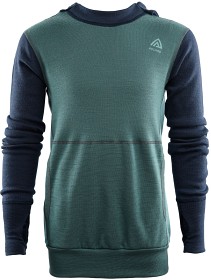 Bilde av Aclima Junior WarmWool Hood Sweater North Atlantic / Navy Blazer / Reef Waters