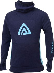 Bilde av Aclima WarmWool Hood Sweater Children Peacoat/River Blue