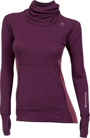 Bilde av Aclima WarmWool Hood Sweater W Grape Wine/Damson