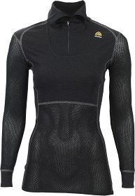 Bilde av Aclima Woolnet Polo Shirt With Zip Woman Jet Black