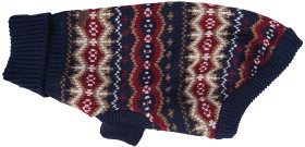 Bilde av Barbour Case Fair Isle Dog Jumper Cranberry