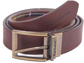 Bilde av Barbour M's Reversible Tartan Leather Belt Classic Tartan/Brown