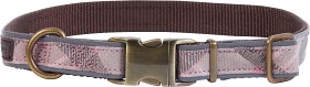 Bilde av Barbour Reflective Dog Collar Taupe/Pink Tartan