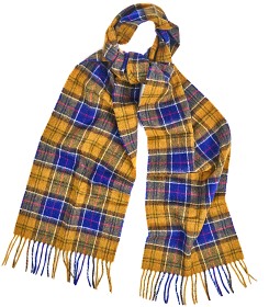 Bilde av Barbour Robinson Tartan Scarf Navy/Ochre Tartan