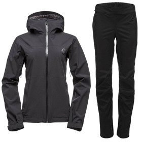Bilde av Black Diamond W's Paket Stormline Stretch Rain Shell + Full Zip Pants Black