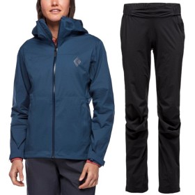 Bilde av Black Diamond W's Paket Stormline Stretch Rain Shell + Pants Ink Blue/Black