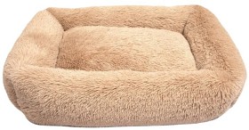 Bilde av Brava Fluffy Calming Bed Beige Rectangle XL