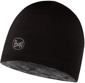 Bilde av Buff Lightweight Merino Reversible Hat Junior Black-Graph Multistripes
