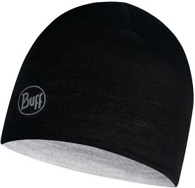 Bilde av Buff Lightweight Merino ReversibleHat Kids Black - Grey