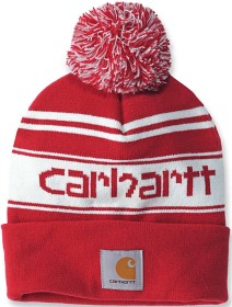 Bilde av Carhartt M's Knit Cuffed Logo Beanie Red/Winter White