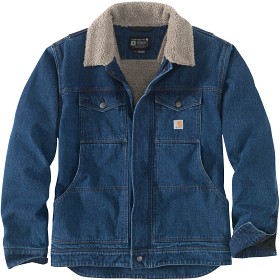 Bilde av Carhartt M's Relaxed Denim Sherpa Lined Jacket Beech