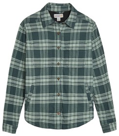 Bilde av Carhartt W's Hamilton Plaid Flannel Shirt Jacket Fog Green