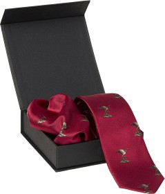 Bild på Chevalier Ducks Tie & Hanky Set  Red