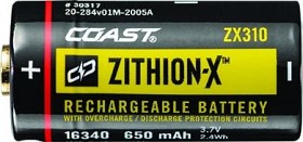 Bilde av COAST ZX310 ZITHION rechargeable battery micro-USB (16340)