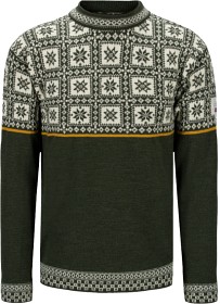 Bilde av Dale of Norway M's Tyssøy Sweater Dark Green Off-White Mustard