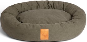 Bilde av Denjo Dogs Donut Classic Dog Bed w. Leather Desert Green Medium