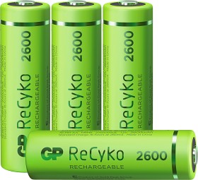 Bilde av GP ReCyko AA-batteri 2600mAh, 4-pack Laddningsbart