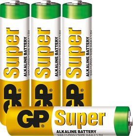Bilde av GP Super Alkaline AAA-batteri, 24A/LR03, 4-pack