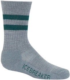 Bilde av Icebreaker Kids Hike Light Crew Twister Hthr/Dk Pine