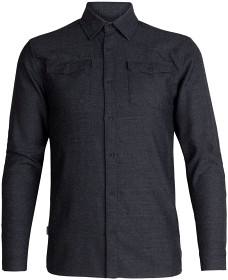 Bilde av Icebreaker M's Lodge Flannel Shirt Black Heather