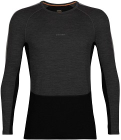 Bilde av Icebreaker M's ZoneKnit 200 LS Crewe Jet Hthr/Blk/Metro H/Cb