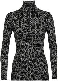 Bilde av Icebreaker W's 250 Vertex LS Half Zip Alpine Geo Black/Snow/J