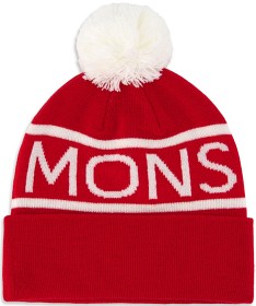 Bilde av Mons Royale Pom Pom Beanie Retro Red Unisex