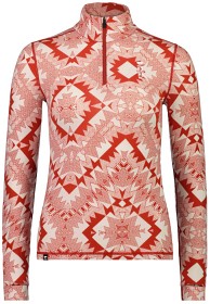 Bilde av Mons Royale W's Cascade Merino Flex 200 1/4 Zip Retro Red Nordtek