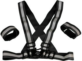 Bilde av Nordic Grip Reflective Kids Cross Belt with 2 Band Black Junior