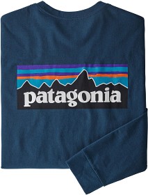 Bilde av Patagonia M's L/S P-6 Logo Responsibili-Tee Crater Blue
