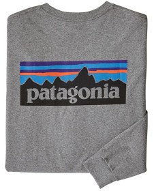Bild på Patagonia M's L/S P-6 Logo Responsibili-Tee Gravel Heather