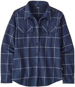 Bilde av Patagonia W's L/S Organic Cotton Midweight Fjord Flannel Shirt Woodland New Navy