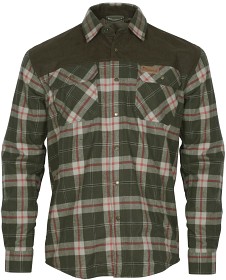 Bilde av Pinewood M's Douglas Shirt Dark Green/Red