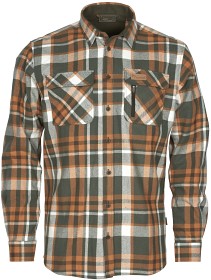 Bilde av Pinewood M's Lappland Rough Flannel Shirt Green/Orange