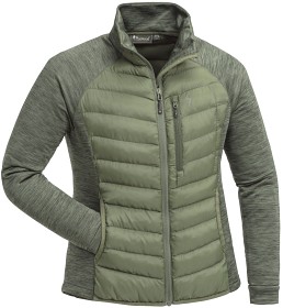 Bilde av Pinewood W's Abisko Hybrid Power Fleece Jacket Clover Green/Dark Green