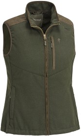 Bilde av Pinewood W's Nydala Wool Vest Moss Green/Suede Brown