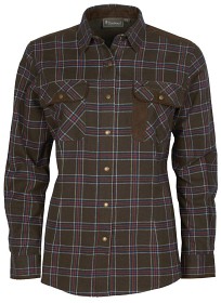 Bilde av Pinewood W's Prestwick Exclusive Shirt Suede Brown/Orange