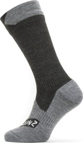 Bilde av SealSkinz Waterproof All Weather Mid Sock Black/Grey Marl
