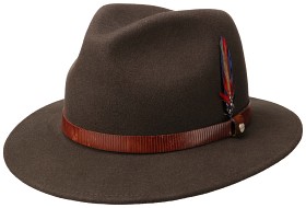 Bilde av Stetson Traveller Woolfelt Brown Leather Band