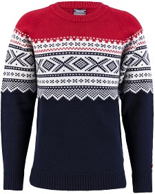 Bilde av Ulvang M's Marius Roundneck New Navy/Ulvang Red/Vanilla
