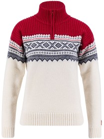 Bilde av Ulvang W's Marius Half Zip Vanilla/Ulvang Red/New Navy
