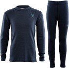 Aclima Pakke UndertøyWarmWool Crewneck + Longs Junior Navy/Blazer