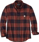 Carhartt M's Midweight Flannel L/S Plaid Shirt Mineral Red