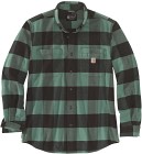 Carhartt M's Midweight Flannel L/S Plaid Shirt Slate Green