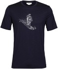 Icebreaker M's Tech Lite II SS Tee Skiing Yeti Midnight Navy