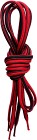 Lundhags Shoe Laces 150cm Black/Red Unisex