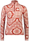 Mons Royale W's Cascade Merino Flex 200 1/4 Zip Retro Red Nordtek