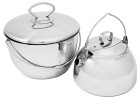 Muurikka Open Fire Set: Kastrull 1.89L & Kaffepanna 0.8L med skyddspåse
