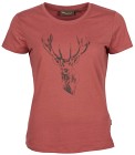 Pinewood W's Red Deer T-Shirt Rusty Pink